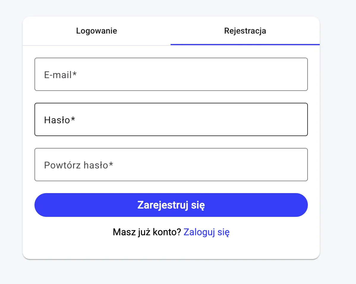 Formularz rejestracji